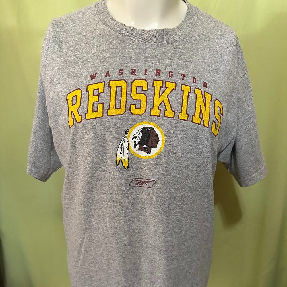Washington Redskins Reebok Men's Gray T Shirt Medium Cotton Polyester